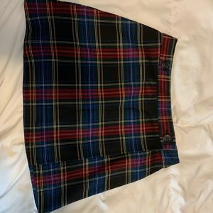 Plaid mini skirt